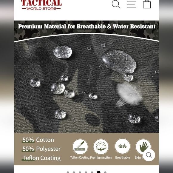 5.11 Tactical Cargo Pants Green and Black Ripstop Fabric [42 Waist X 34 Long] - Picture 6 of 8